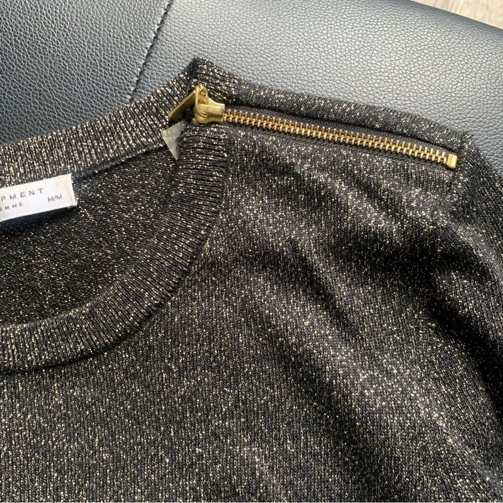 EQUIPMENT BLACK CASHMERE BLEND CREWNECK SWEATER - Picture 7 of 7